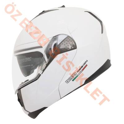 BEON- ÇENE AÇILIR VİZÖRLÜ KASK [B700] [BEYAZ] [L] - 2