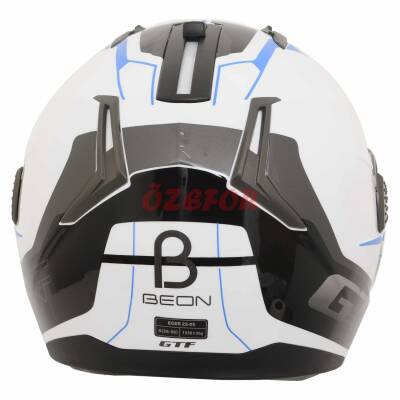 BEON- ÇENE AÇILIR VİZÖRLÜ KASK [B700] [BEYAZ-MAVİ] [B-SHOCK] [L] - 3