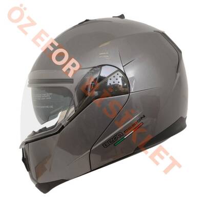 BEON- ÇENE AÇILIR VİZÖRLÜ KASK [B700] [GRİ] [M] - 2