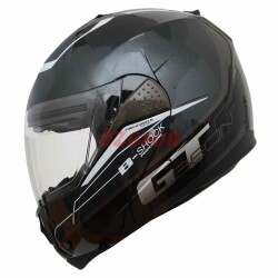 BEON- ÇENE AÇILIR VİZÖRLÜ KASK [B700] [GRİ-SİYAH] [B-SHOCK] [XL] - 1