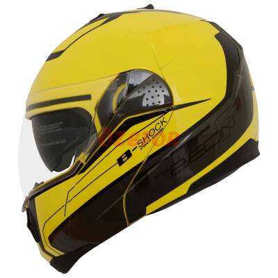 BEON- ÇENE AÇILIR VİZÖRLÜ KASK [B700] [SARI] [B-SHOCK] [L] - 1