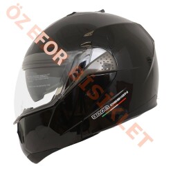 BEON- ÇENE AÇILIR VİZÖRLÜ KASK [B700] [SİYAH] [XL] - 2