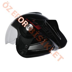 BEON- ÇENE AÇILIR VİZÖRLÜ KASK [B702] [SİYAH-BEYAZ- KIRMIZI] [L] - 2