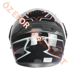 KC - ÇENE AÇILIR VİZÖRLÜ KASK [KC902] [SİYAH - KIRMIZI - KARBON] [M - 3