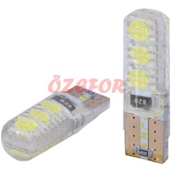 T10 6 LED' Lİ DİPSİZ AMPUL BEYAZ MODEL-1 [ÇİFT] - 1