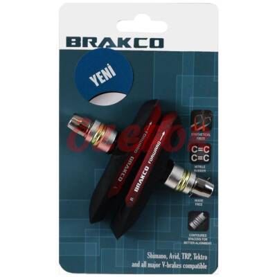 V BRAKE FREN PABUCU - 4 MEVSİM [KIRMIZI / SİYAH] BRAKCO TAIWAN - 3