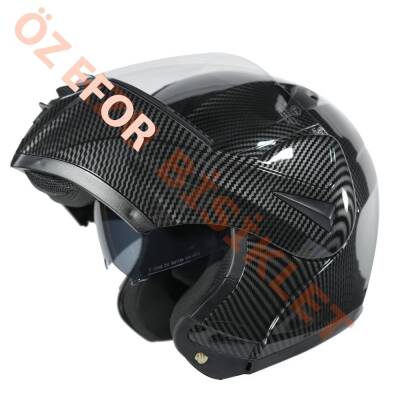 VRT - ÇENE AÇILIR VİZÖRLÜ KASK [MB808] [KARBON] [L] - 1