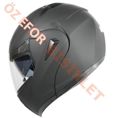 VRT - ÇENE AÇILIR VİZÖRLÜ KASK [MB808] [MAT SİYAH] [L] - 2